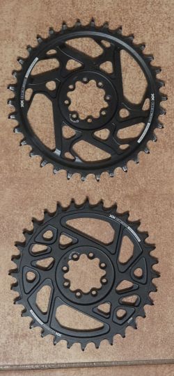 Sram - převodníky T-type 32T (nový), 34T (mírně jetý)