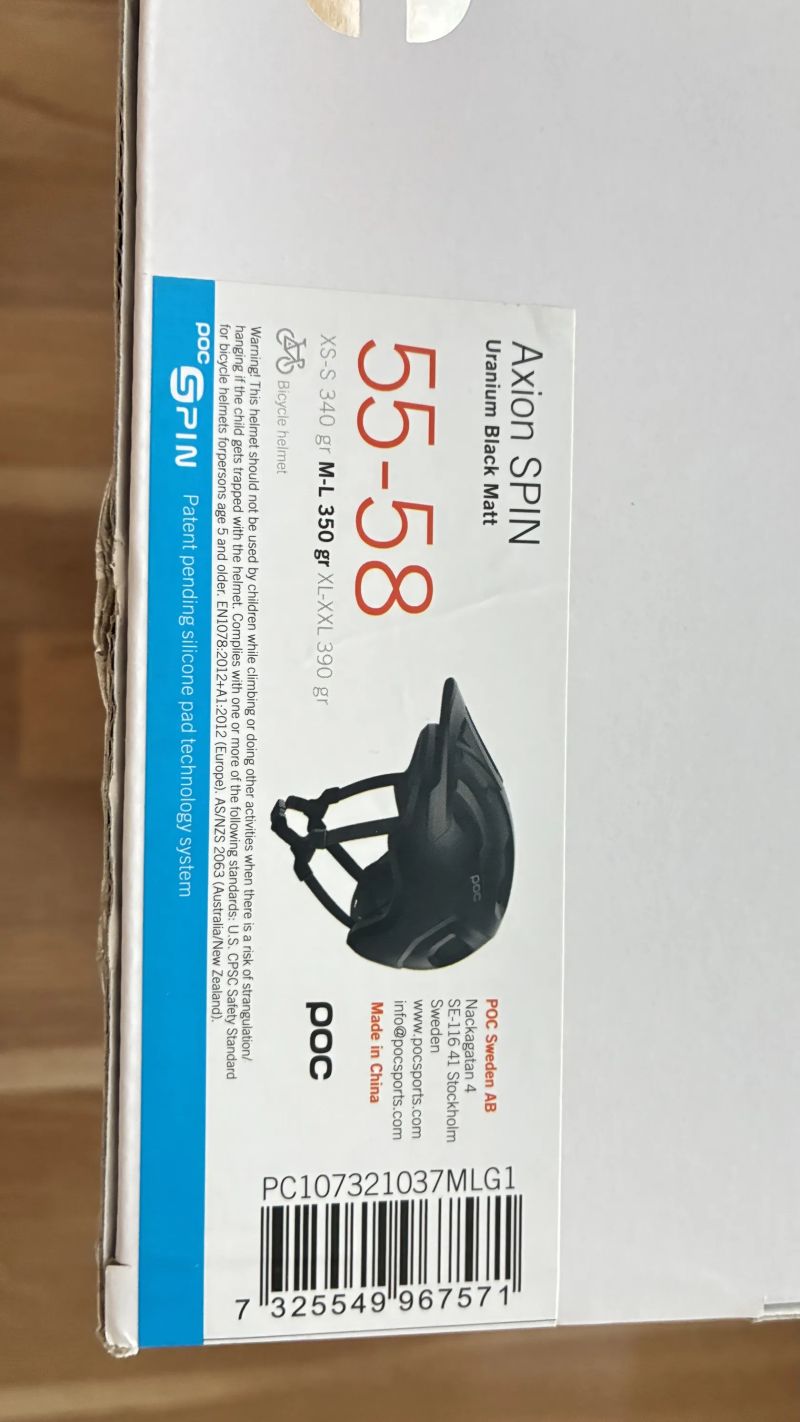 POC Axion SPIN Uranium Black Matt