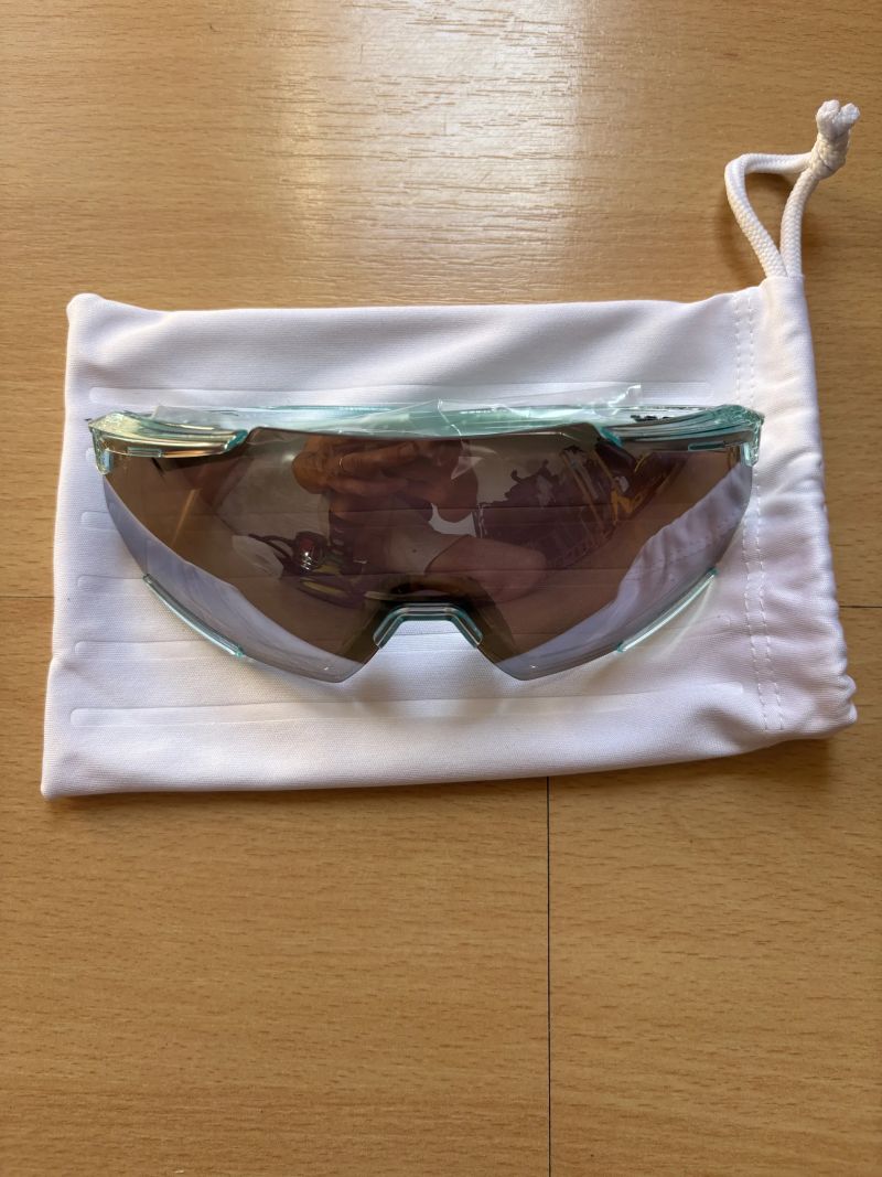 sluneční brýle - 100% Racetrap 3.0 Polished Translucent Mint - Hiper Silver Mirror Lens
