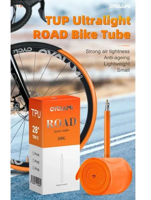Cyclami duše 30g PL Road 700/18C-32C 45 nebo 65 nebo 85 mm ORANGE 