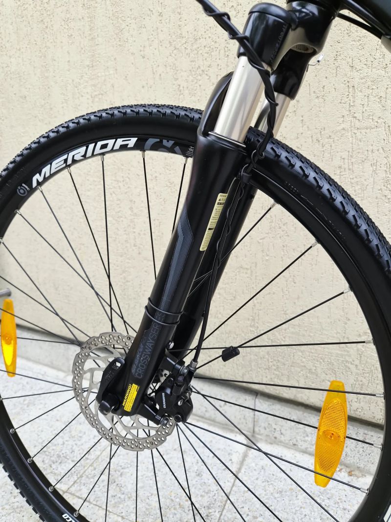 #75 Zánovní Merida Crossway XT edition AIR, pro 170-190cm