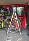 Držák pro přepravu dvou kol v dodávce - "bikestow"