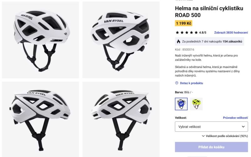 Cyklistická helma Van Rysel Road 500