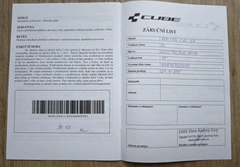 Cube Reaction C:62 SLX 2025 electricblue´n´white XL