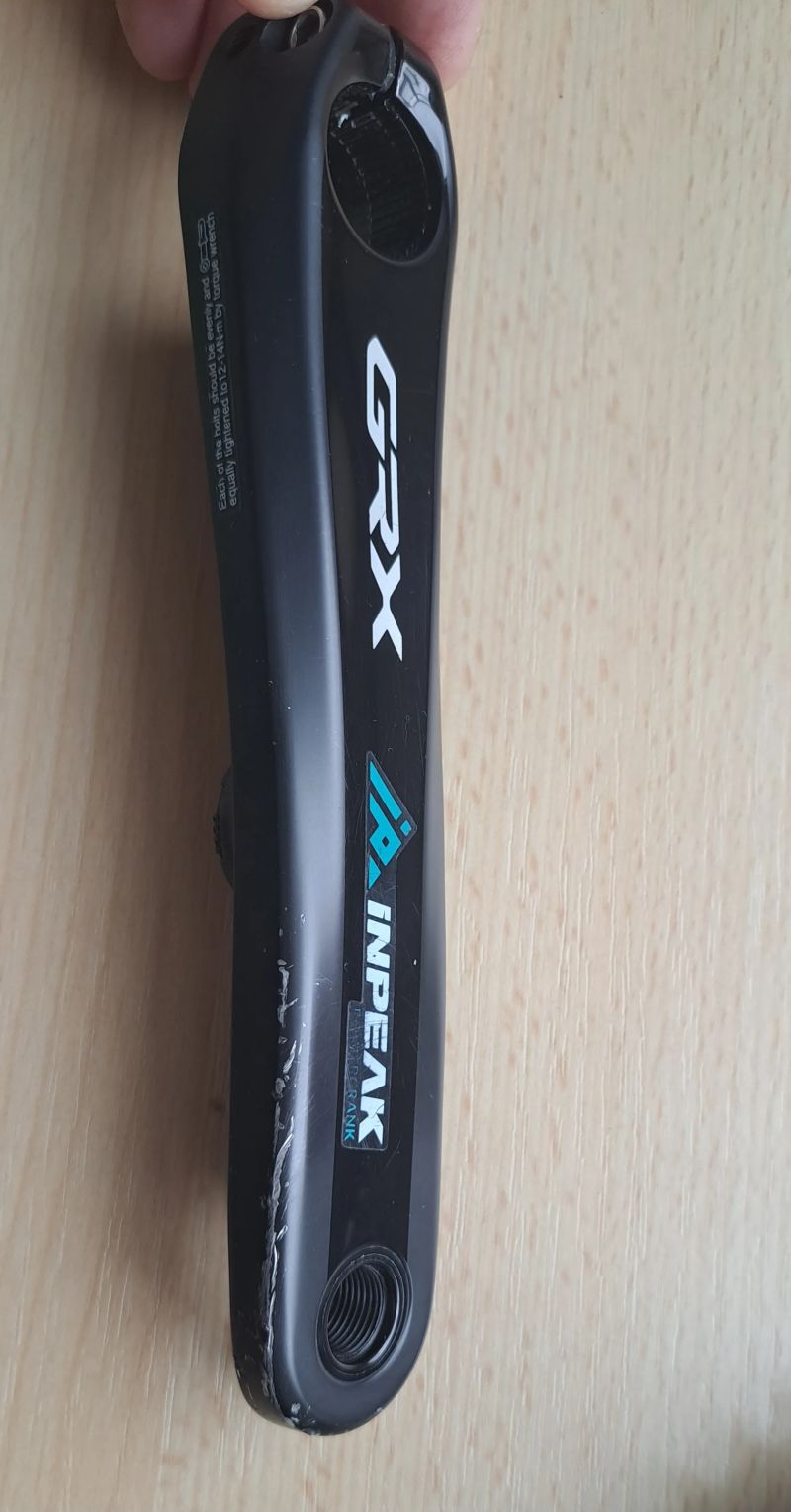 Kliky Shimano GRX 172.5 levostranný watmetr inpeak 