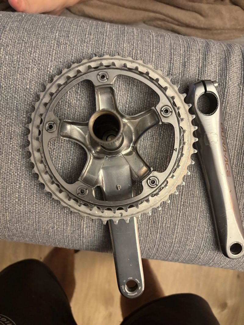 Špičkové kliky Shimano Dura-Ace + duralové převodníky Gebhardt GTP (BCD 130)