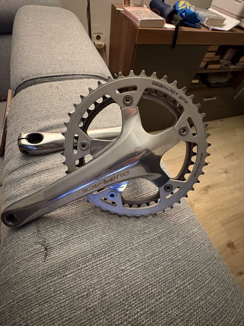 Špičkové kliky Shimano Dura-Ace + duralové převodníky Gebhardt GTP (BCD 130)