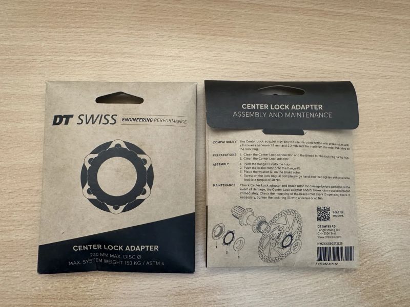 DT SWISS DT CL-ADAPTER MTB, 230mm, 150kg, nový, nepoužitý, 2 kusy