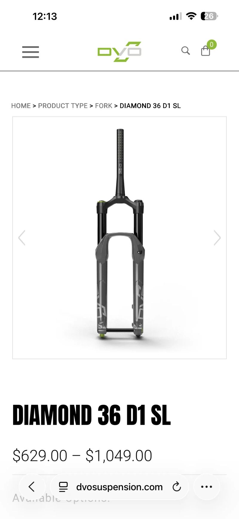 DVO DIAMOND 36 D1 SL 160mm