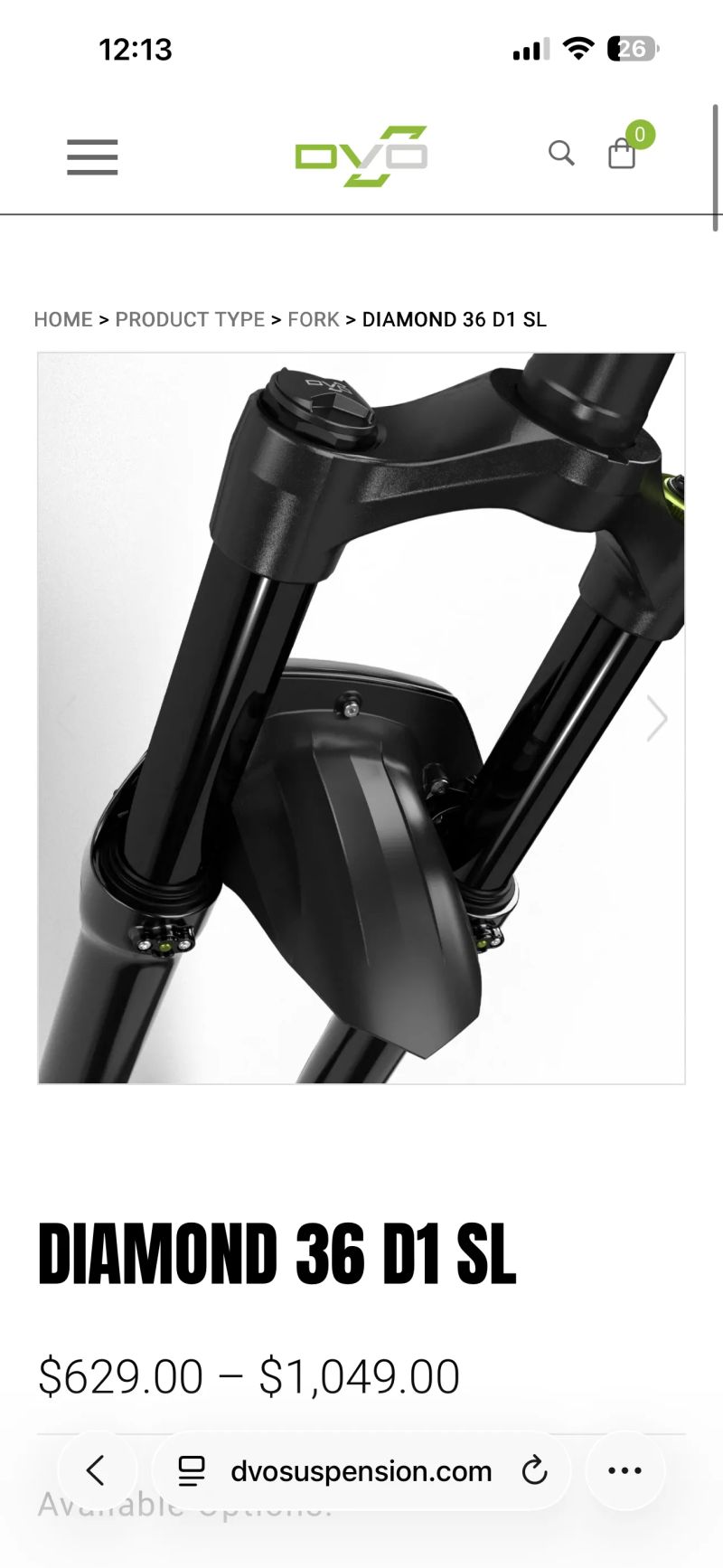 DVO DIAMOND 36 D1 SL 160mm