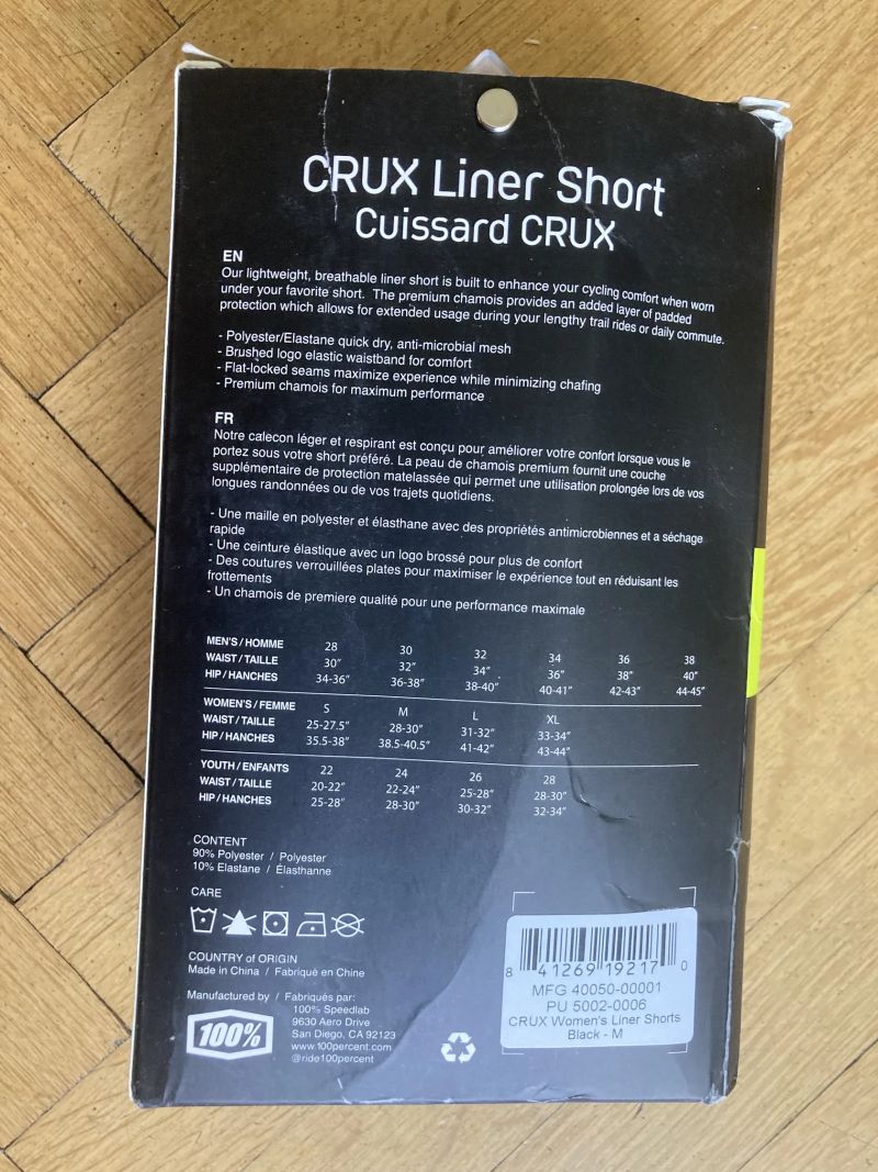 100% Crux Dámské kraťasy Liner Short černé M
