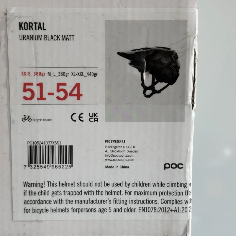 Cyklistická helma POC Kortal Uranium Black Matt vel. XS-S