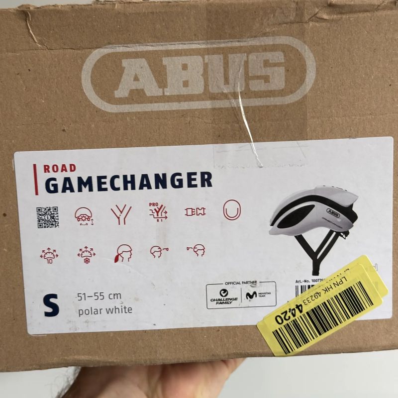 Cyklistická helma Abus Gamechanger Polar White vel. S