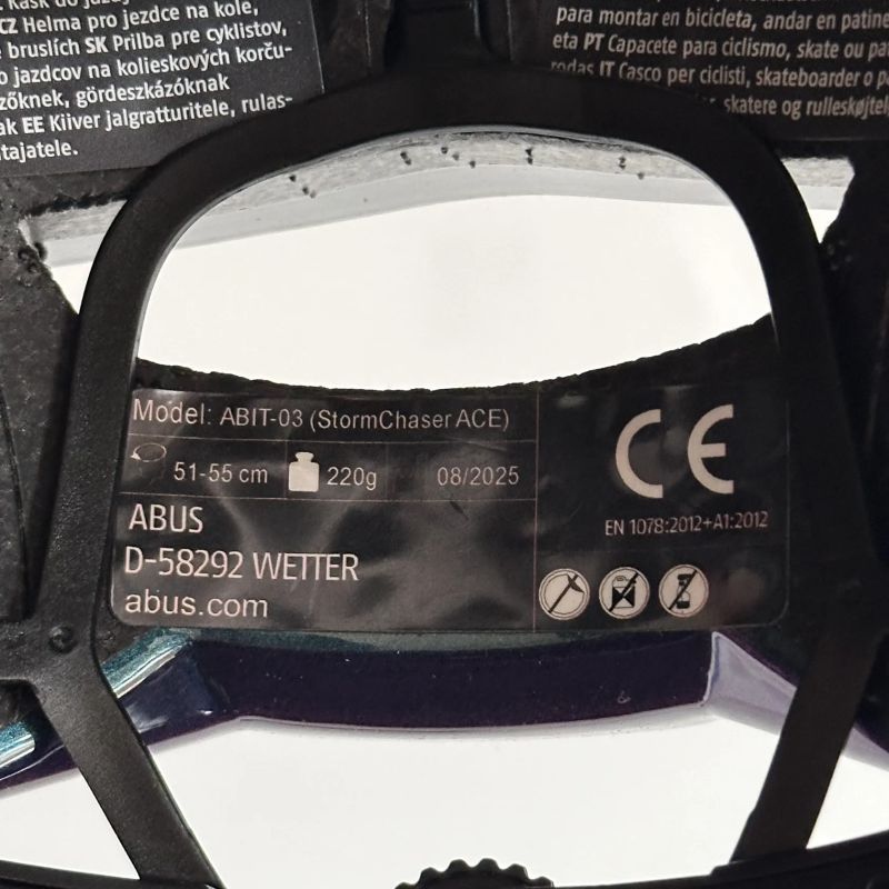 Cyklistická helma ABUS StormChaser ACE flip flop purple vel. S