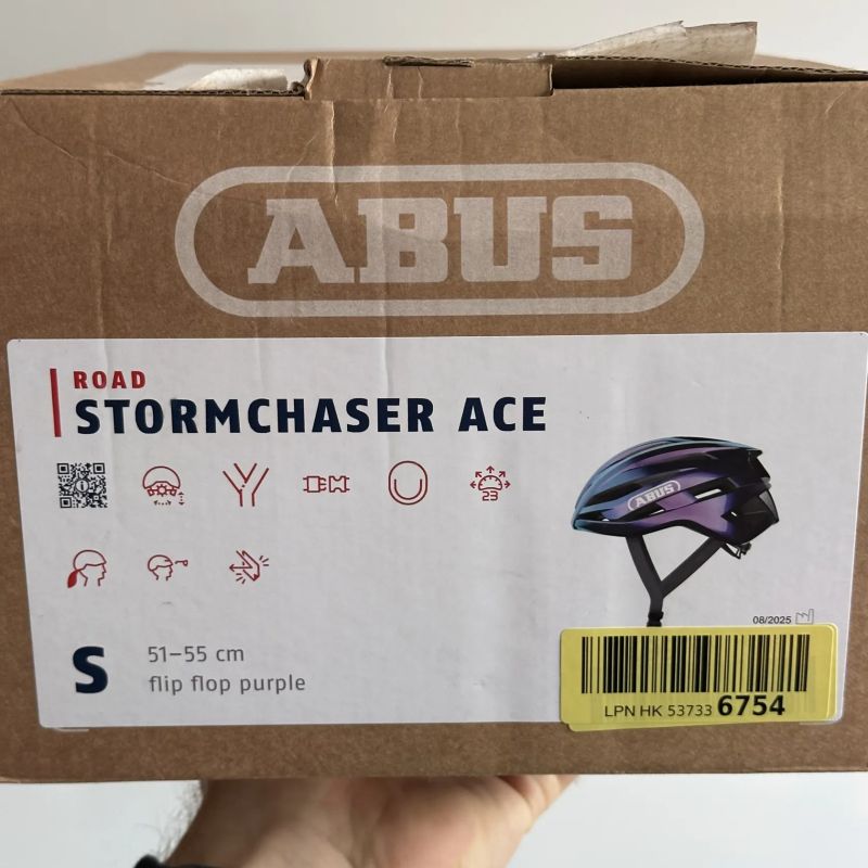 Cyklistická helma ABUS StormChaser ACE flip flop purple vel. S