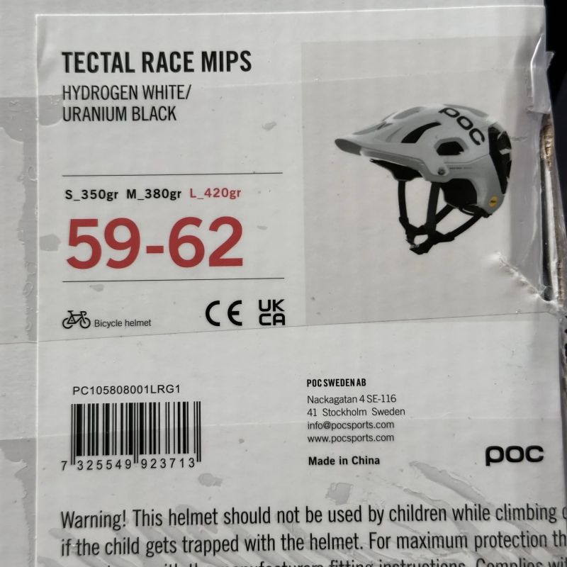 Cyklistická helma POC Tectal Race Mips Hydrogen White vel. L