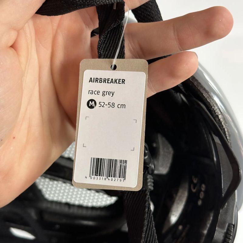 Cyklistická helma ABUS AirBreaker race grey vel. M