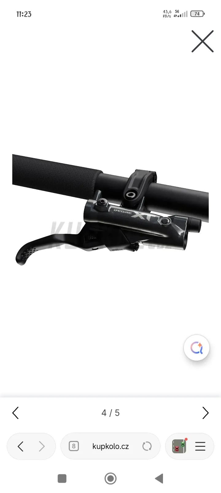 Brzdové páky, Shimano XT BL-M8200