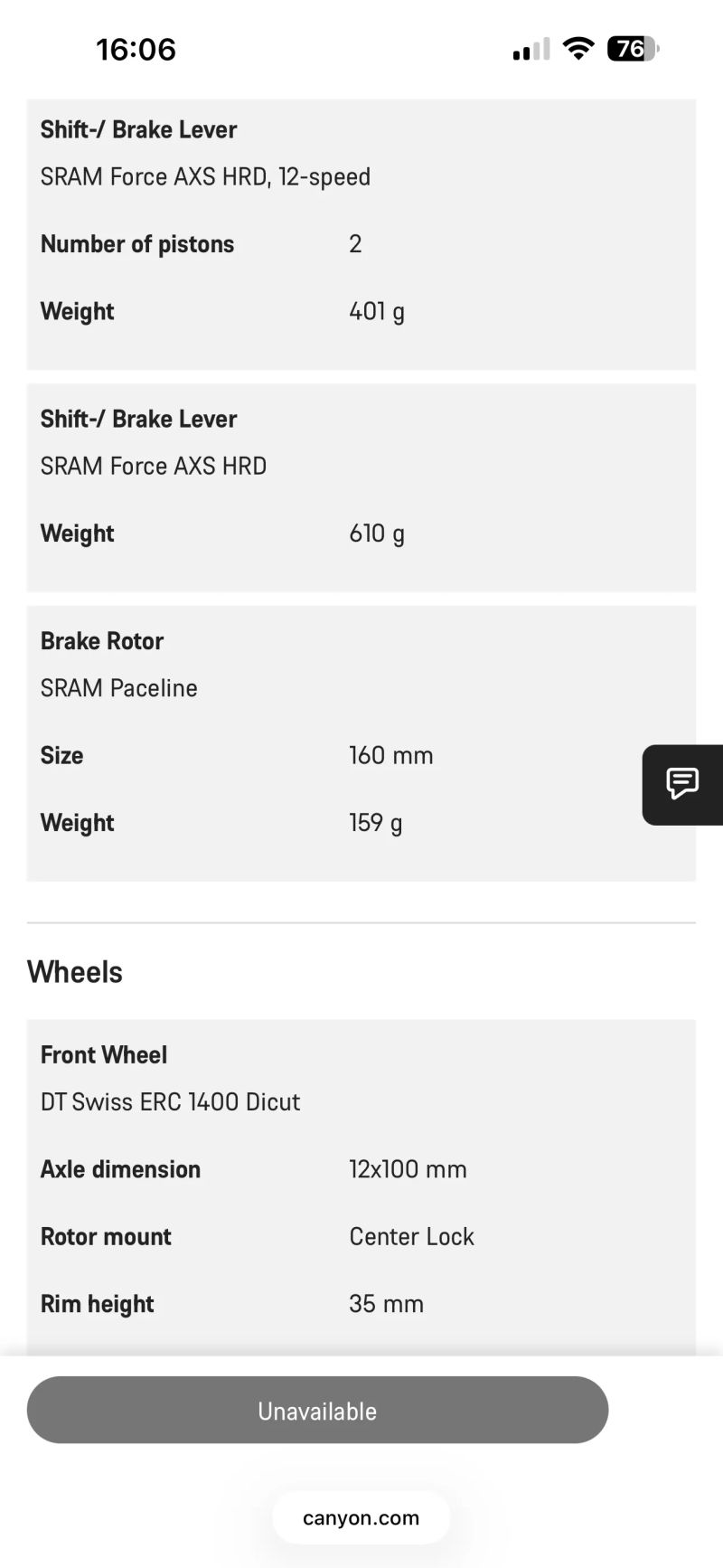 Canyon Canyon Endurace CF SLX 8 AXS