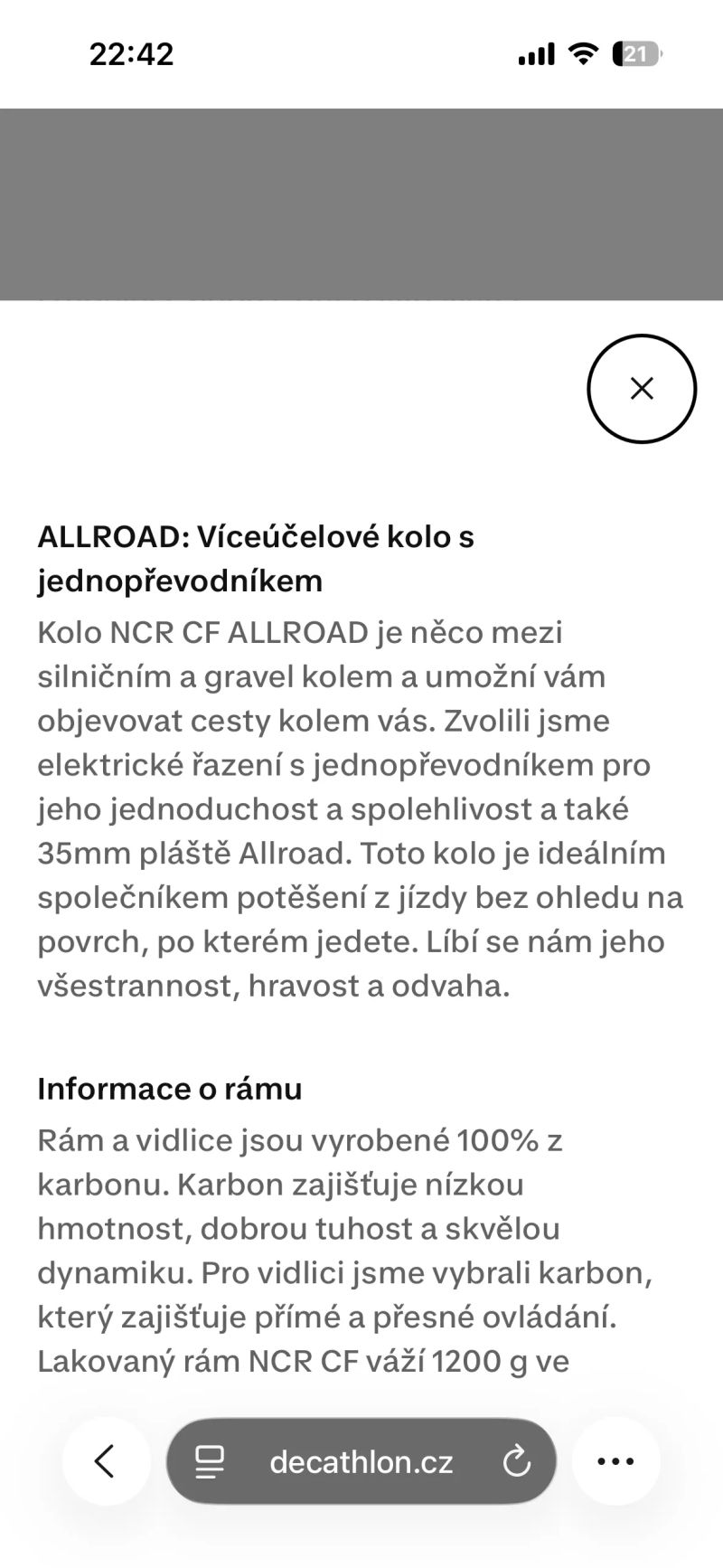 Van Rysel Silniční karbonové kolo NCR Allroad SRAM APEX AXS 1×12r