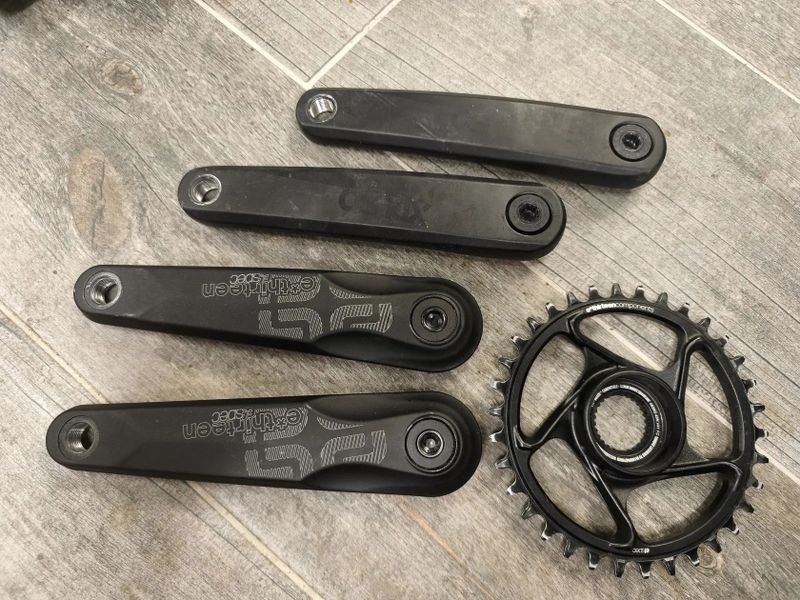 kliky EthirteenE13 E-Bike Bosch CX Gen4 165m a převodník Ethirteen eSpec Direct Mount
