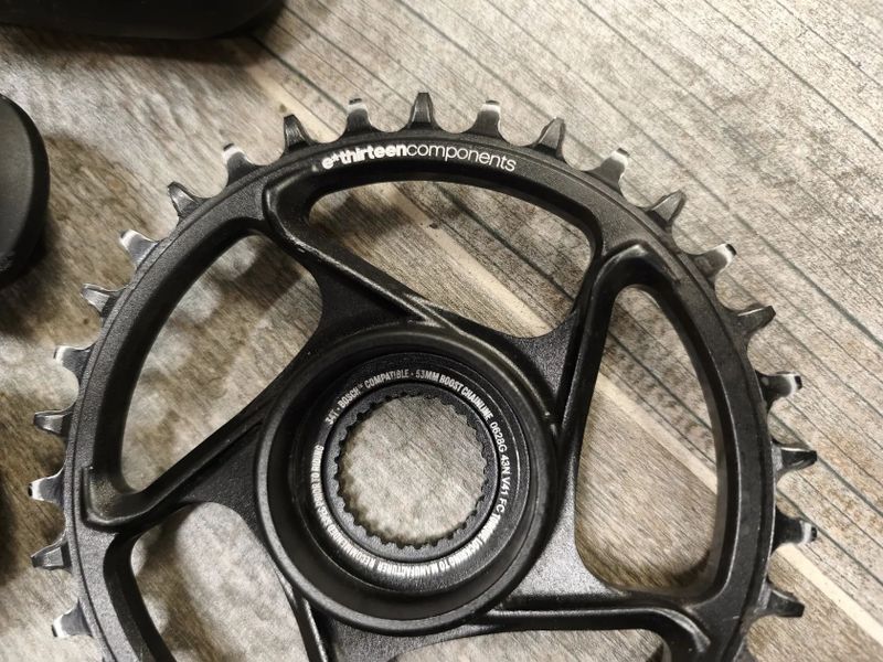 kliky EthirteenE13 E-Bike Bosch CX Gen4 165m a převodník Ethirteen eSpec Direct Mount