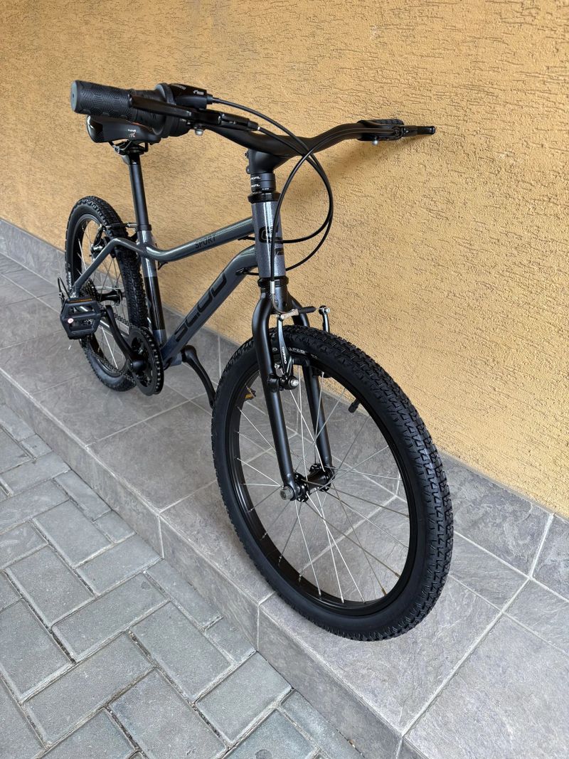 SCUD 20'' GRIPSHIFT 1x7 V-brake - šedá - nové