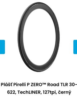 PLÁŠŤ PIRELLI P ZERO™ ROAD TLR 30-622, TECHLINER, 127TPI, ČERNÝ