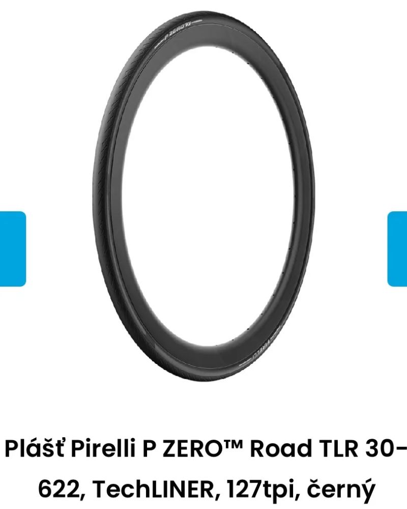 PLÁŠŤ PIRELLI P ZERO™ ROAD TLR 30-622, TECHLINER, 127TPI, ČERNÝ