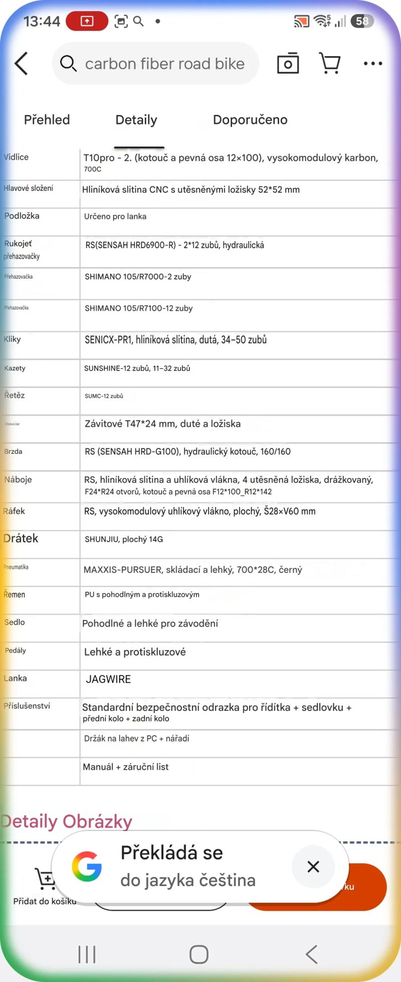 Celokarbonove kolo vel.50 (na 175=185cm)ové nevybalené