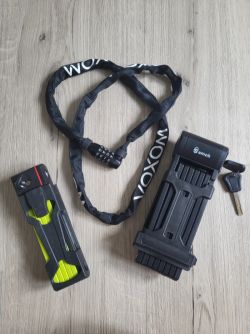 Zámky na kolo - skládací, řetězový