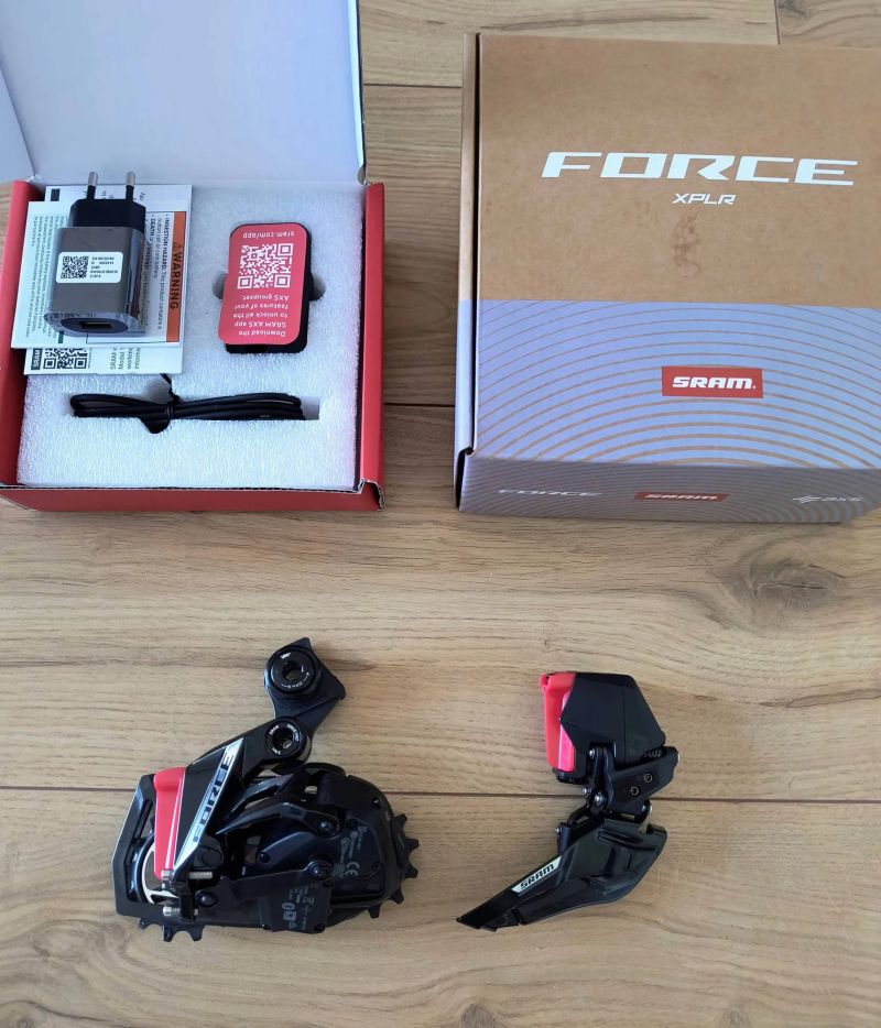 SRAM E1 sada Přehazovačka + Přesmykač + Nabiječka