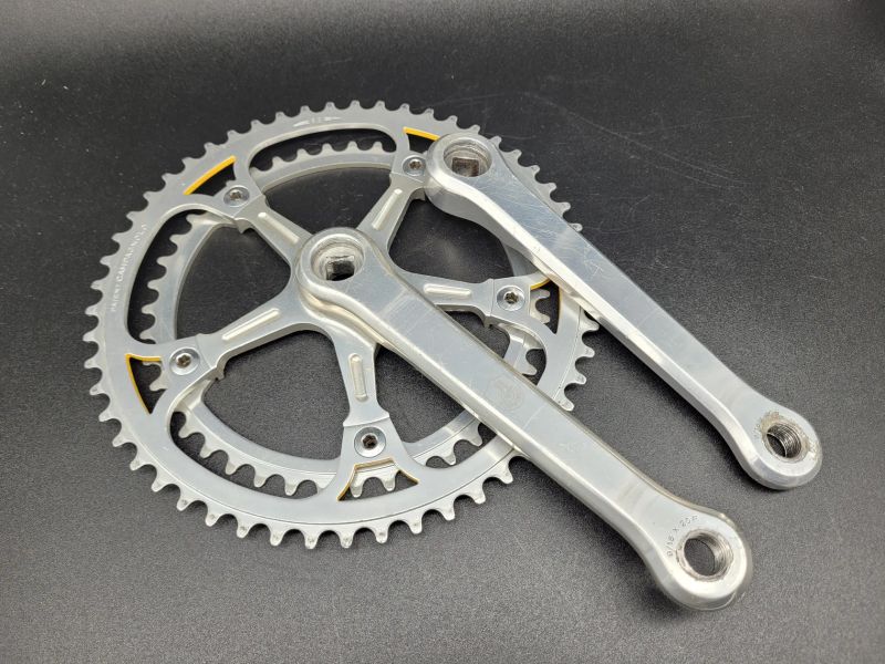 Kliky Campagnolo Super Record bez prolisu, 1987, délka 172.5mm, 53/43