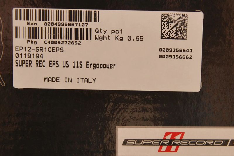 Campagnolo Ergopower 11s EPS, Super Record, Athena rim brake