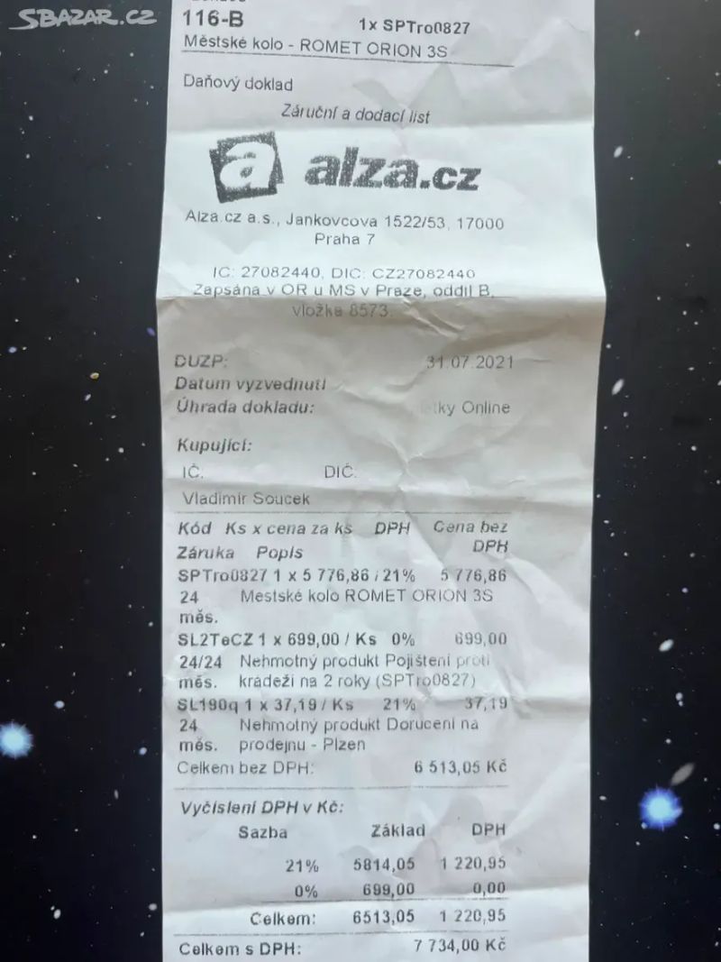 Romet Orion 3S městské kolo málo jeté