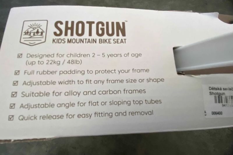 Dětská sedačka SHOTGUN s řidítky