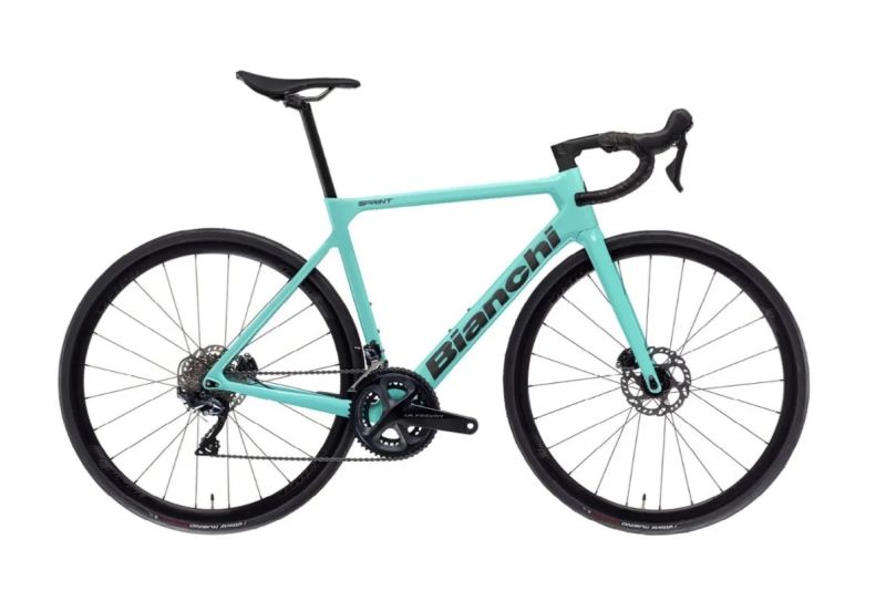 Ráfky + pláště Bianchi Sprint 105 Di2 – Velomann / Vittoria Rubino