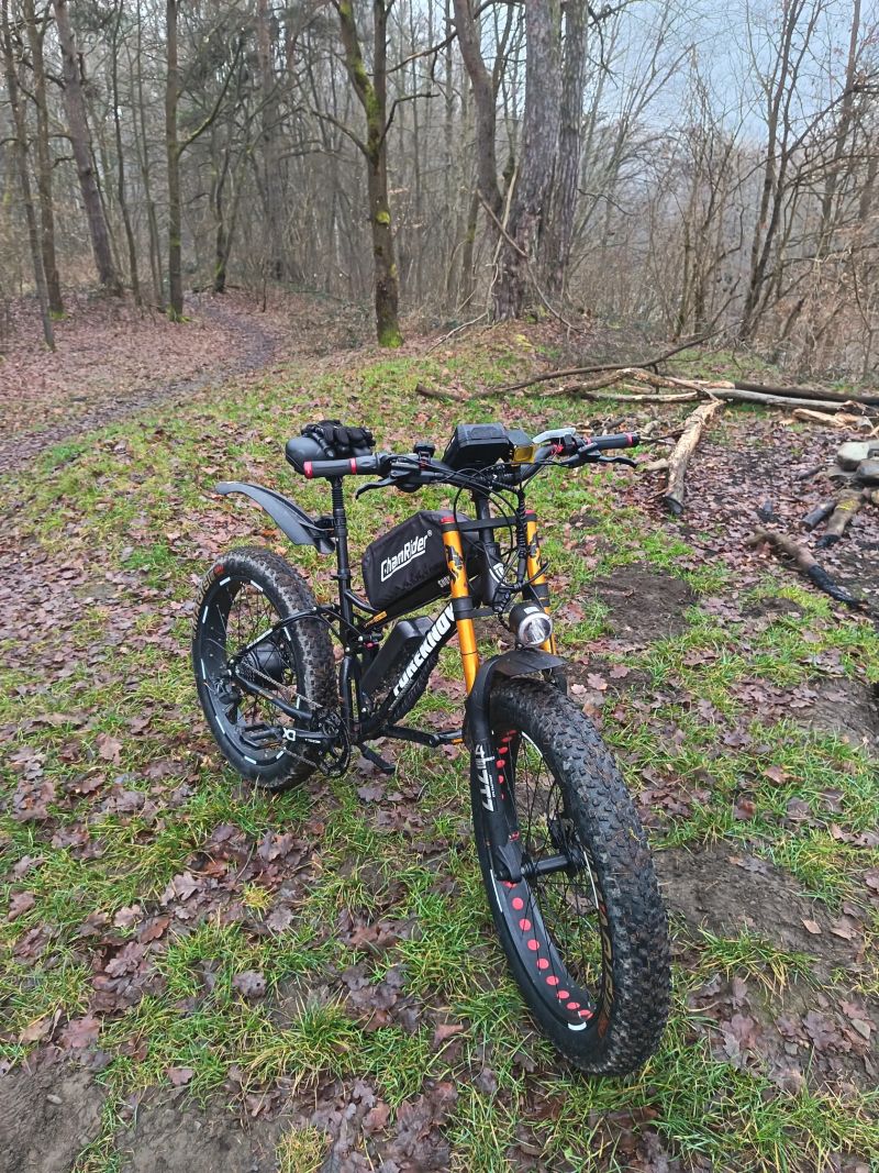 Fatbike celopéro vlastní stavba Bafang 1000W+25Ah baterie 