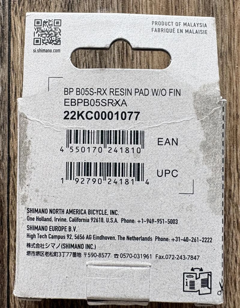 NOVÉ brzdové destičky Shimano B05S