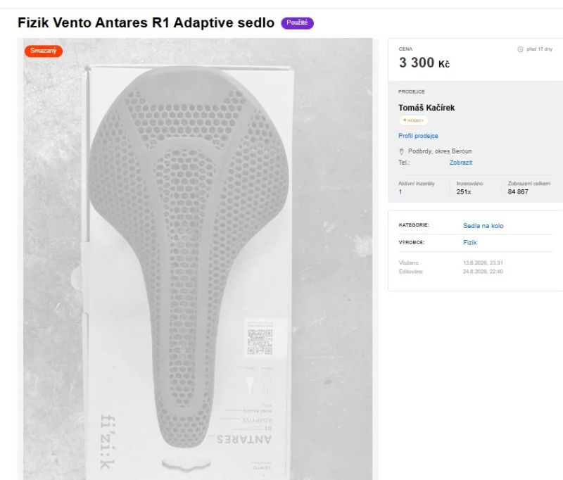 Fizik Vento Antares R1 Adaptive (carbon + 3D tisk ) 150mm