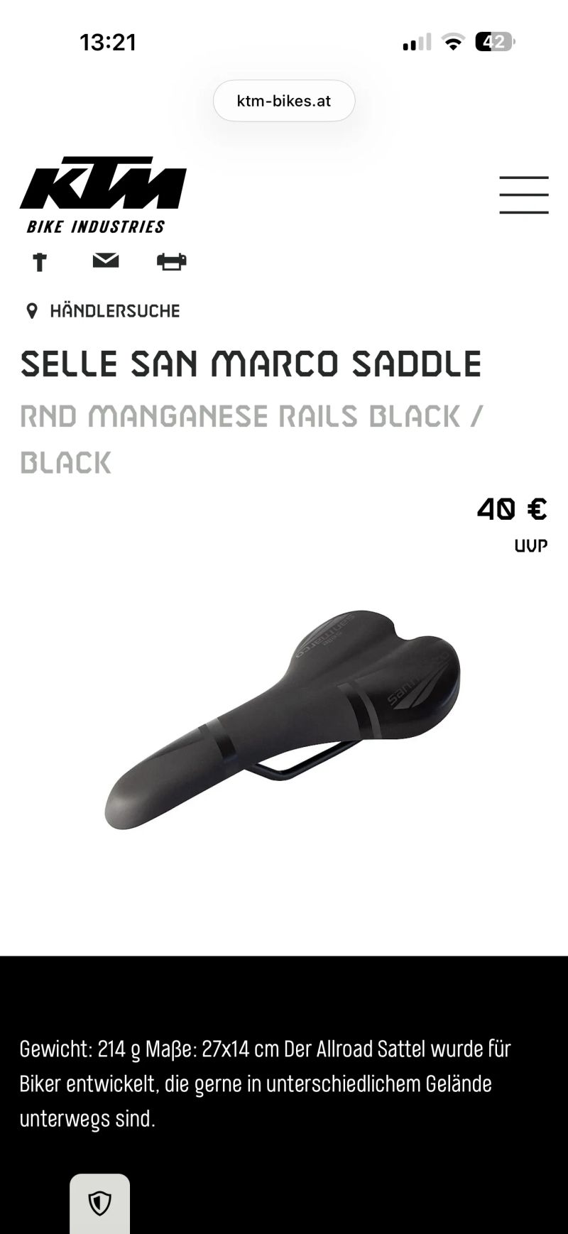 Sedlo Sell San Marco RND 2024