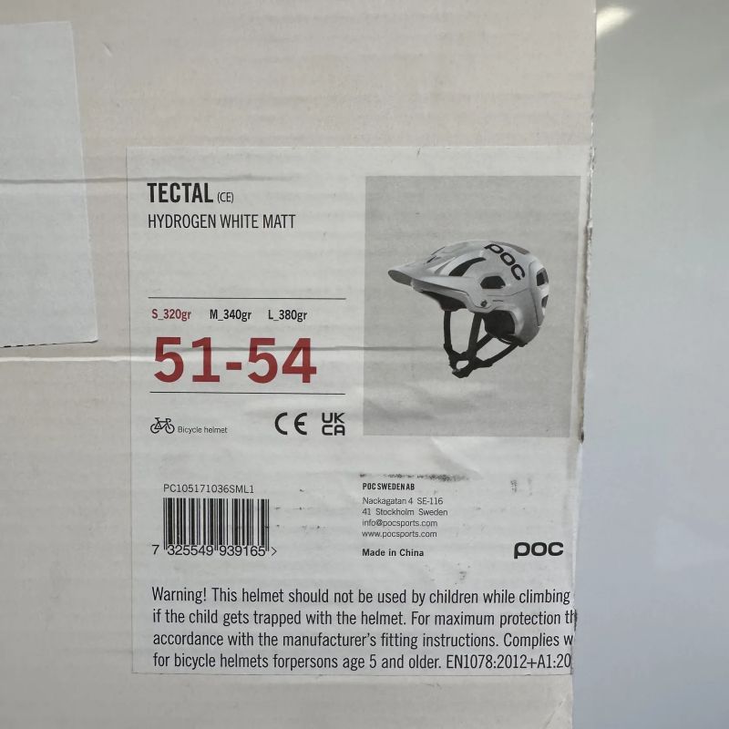 Přilba POC Tectal Hydrogen White Matt velikost Small