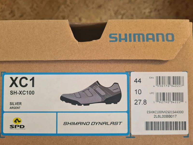 Prodám Tretry Shimano SH-XC100, silver, vel. 44