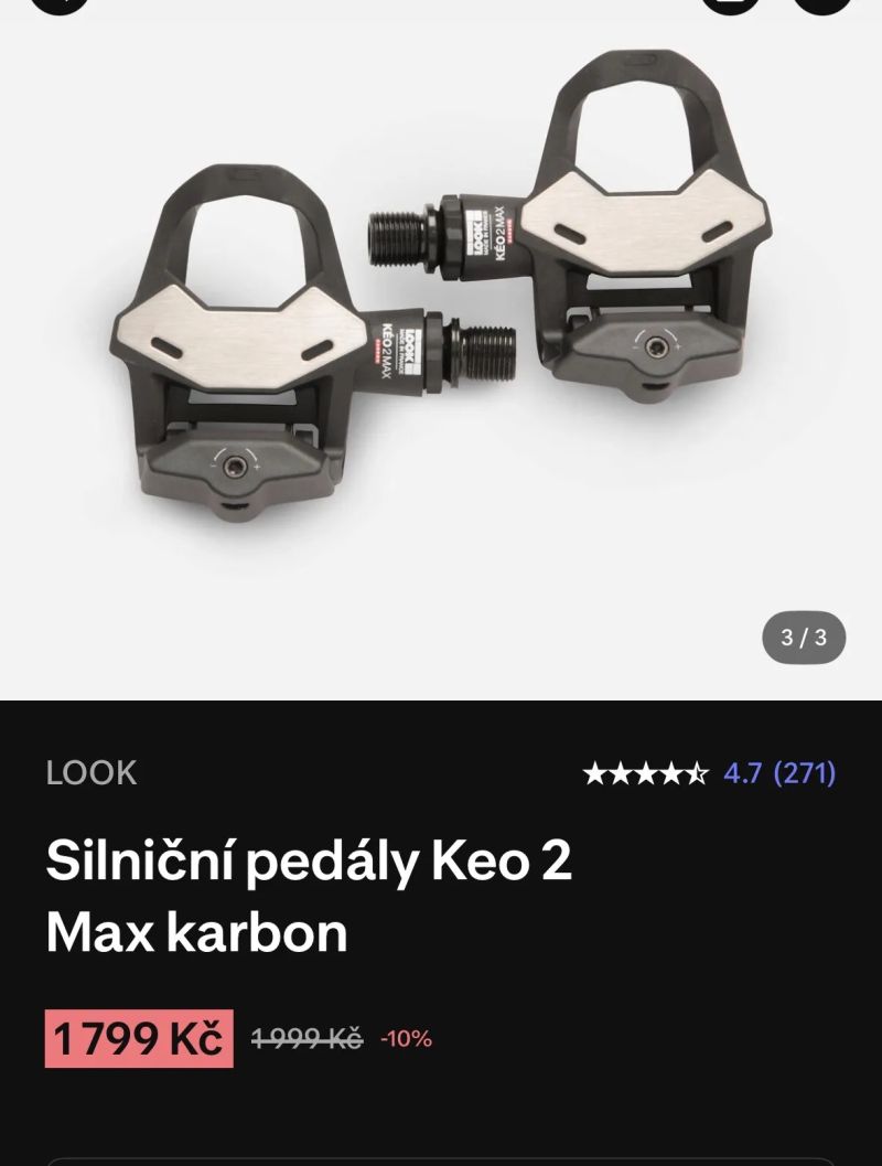 Pedály Look KEO 2 max Carbon