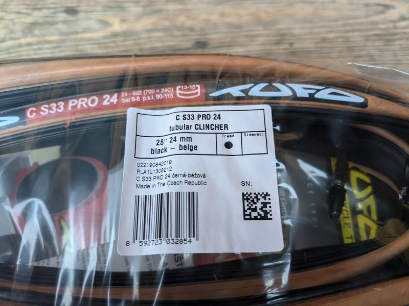 2x galuska (plášťovka) Tufo S33 PRO 24 clincher
