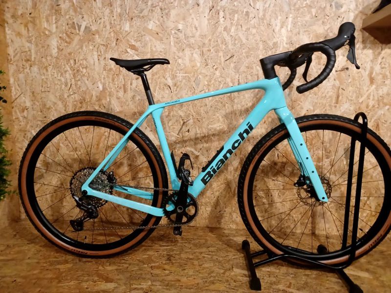 Gravel Bianchi Arcadex Comp - GRX 1x12s - Celeste, velikost rámu M