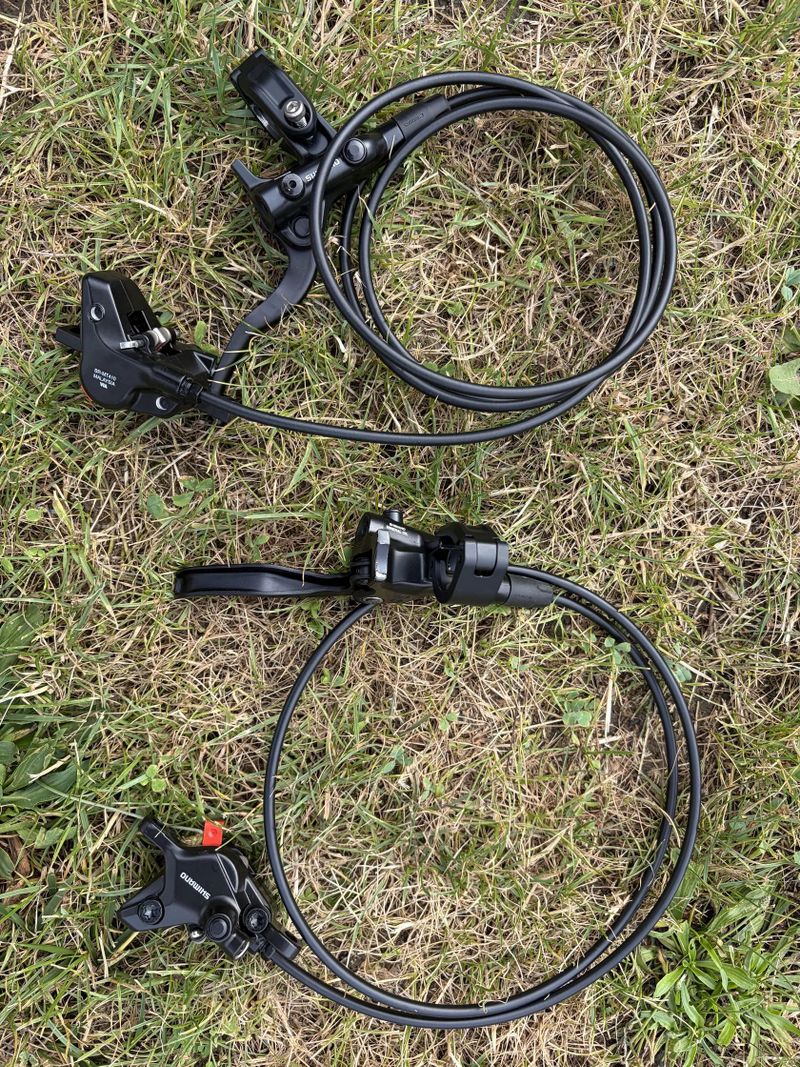 Nabízím brzdy Shimano BL-4100 BR-MT410 hydraulické brzdy komplet 1000/1700 mm MTB