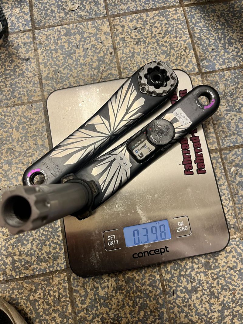 Wattmetr Sram X01 InPeak - 170mm, karbonové, 398g
