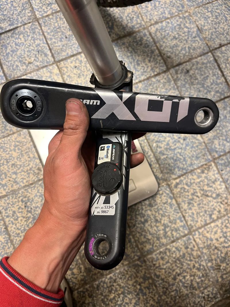 Wattmetr Sram X01 InPeak - 170mm, karbonové, 398g