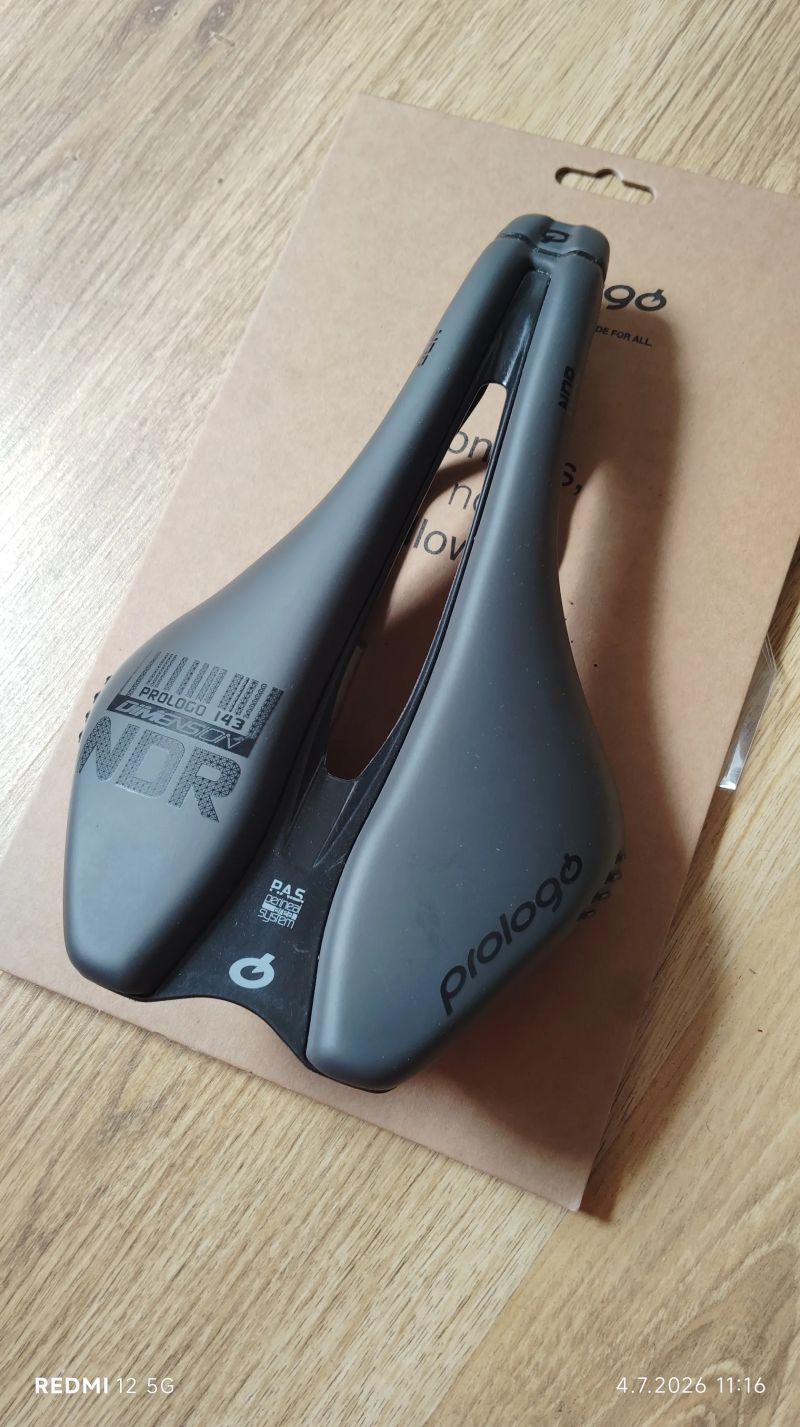 Sedlo Prologo Dimension NDR TiROX 143 antracitem/Black 